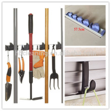 Aluminum 5-Position garden tools Holder Wall Mount w/4 Hooks